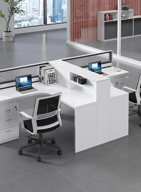 办公桌椅组合简约代2/4/6ATZ工位屏风现卡人座财办公务室家具职员