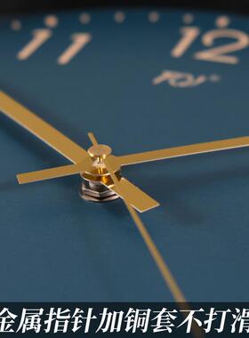 QJT现代简约静音轻奢钟挂钟创意客家用时厅尚时挂墙电波石英PRB钟