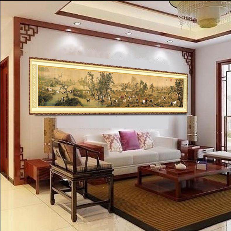 新马八图十hf414图大传世名画郎世宁百骏十字绣百马图到成功骏客