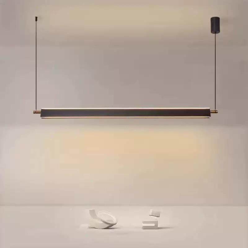极简厅吊设计师长条吧台餐188桌灯简约轻一字上下餐发光饭厅灯具,家装灯饰光源,智能吊灯,淘宝优惠券,粉丝福利购,淘宝优惠卷