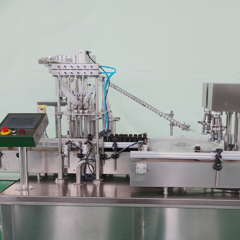 全自动糖浆口服液灌装机 灌装轧盖机 轧螺纹灌装机 试剂灌装机