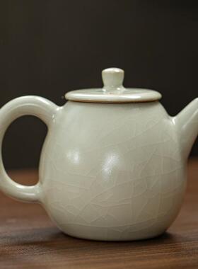 kp986205德茶化高档轻奢13头汝窑陶可开片瓷茶具礼套装家用懒人泡