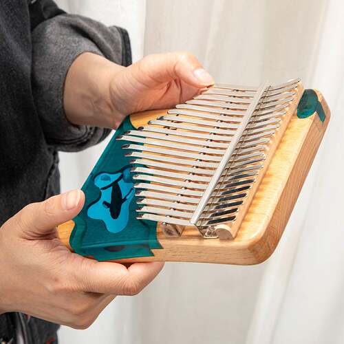 【鲁儒B类高端款】新款榉木板式拇指琴17音 kalimba21音卡林巴琴