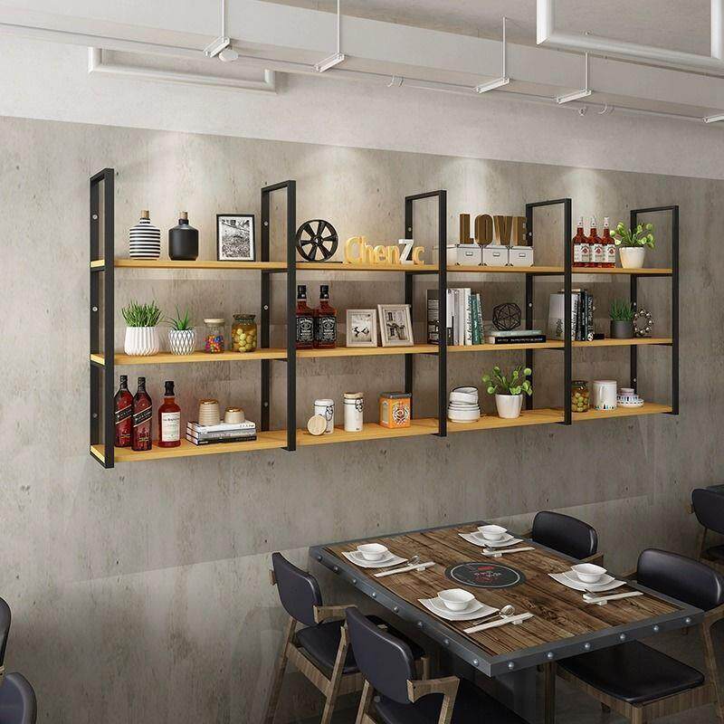 墙上层置物架书架架铁艺多货悬挂壁挂多层书架咨询客服置物架酒吊