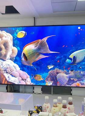 展厅前台lp屏eRYGd显示p1.532.5P2议酒店广告屏会室直播间高清显