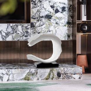 现代简电约风FSB126浪创意板海浪几何雕塑摆件房售楼部入户客厅玄