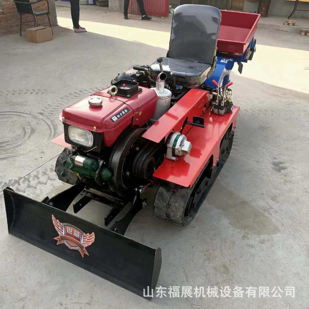 自走式多功能微型旋耕机现货 果履带式25马力单缸四驱农用拖拉机