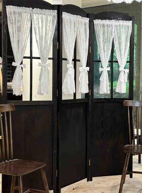 纱帘花架进店门关隔玄断橱窗实木落地复古折叠风服装镂AL102357空
