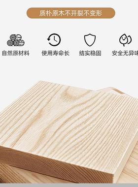 实木书架置物架落合地靠墙组客厅幼儿园UKW物收纳矮家书柜用储格