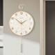 xKW静音客厅挂钟家用挂墙装 饰钟表免打孔时钟现代轻奢2024新款 电