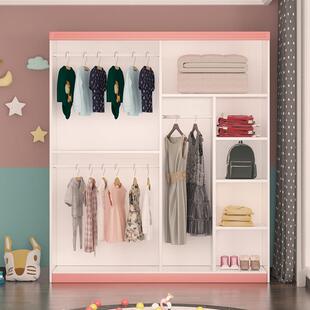 小衣柜拉移橱门家用女儿童衣简易储HIT物柜卧室推出租房矮收纳男