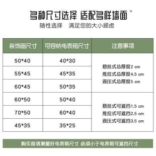 山水画电遮表装饰lzf68362画盖箱新中式配电箱挡电闸盒弱开关板免