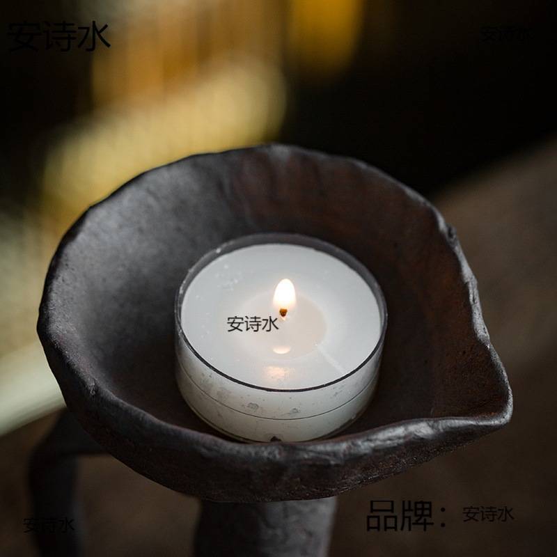 油灯家居中式手工烛烛台茶室民宿道具酒店家具装饰禅意房间禅意室