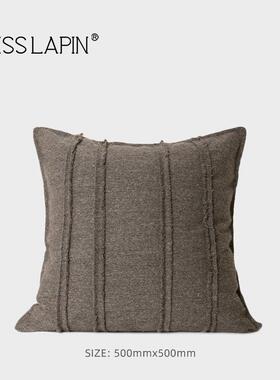 澜品家居咖色店样系板间米抱枕套轻奢客厅沙发靠枕方枕腰枕DWH酒