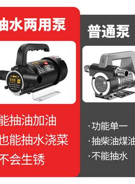 j8家用60V小型水泵油泵直流12V油水抽水泵插电48V220V抽油泵两g3