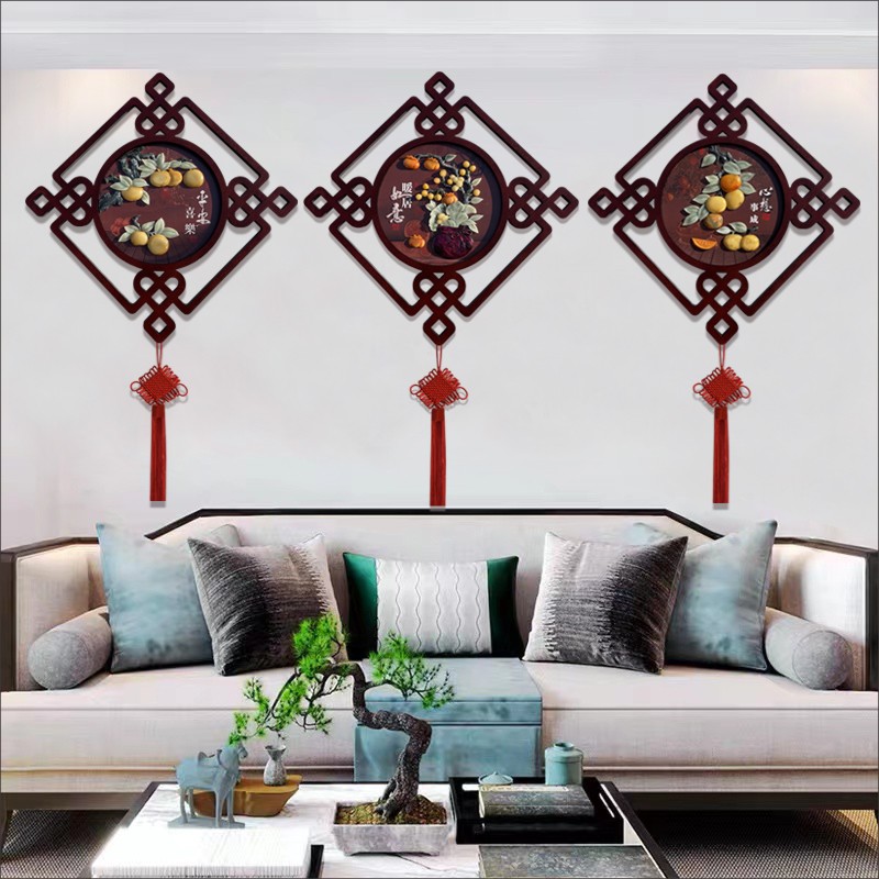 客厅装饰画沙发背景墙玉雕画新中式入户玄关走廊过道挂画浮雕画图片