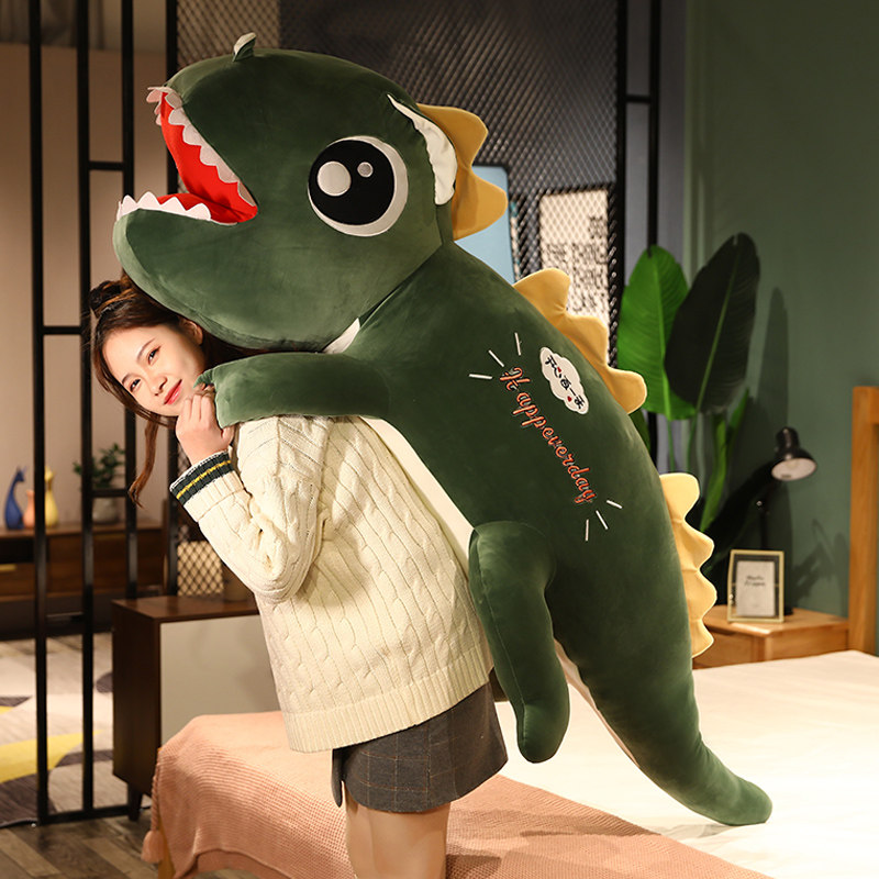 恐龙抱枕公仔男生睡觉大号毛绒玩具女生款床上玩偶抱男孩长条娃娃
