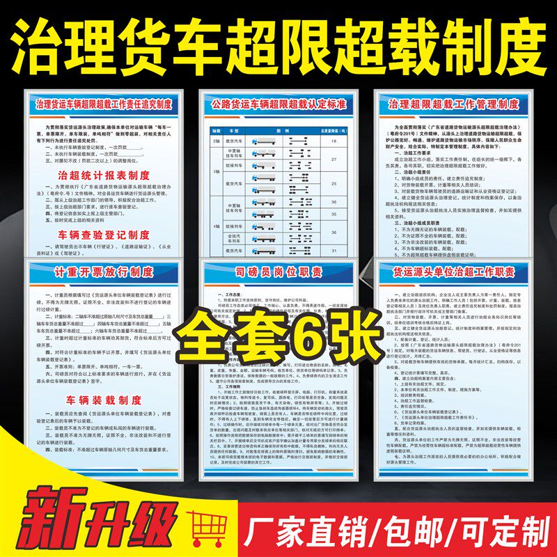 治理货车a超限超载制度公路货运车辆超限超载认定标准计重开票放