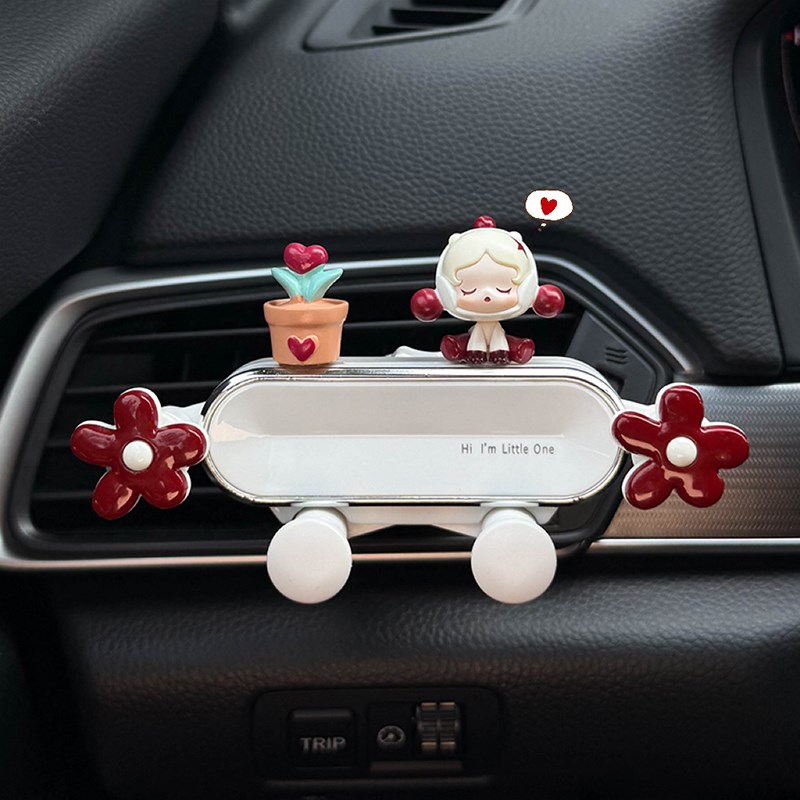 车载手机支架泡泡玛特汽车上出风口手机支撑架2025新款导航专用女