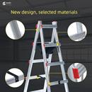 加厚可行走人字梯子铝合金加厚焊接折叠家用装 修木工室内工程梯