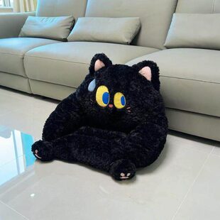 黑猫懒人沙发椅可躺可睡坐垫卧室躺椅榻榻米地上飘窗蒲团椅子靠垫