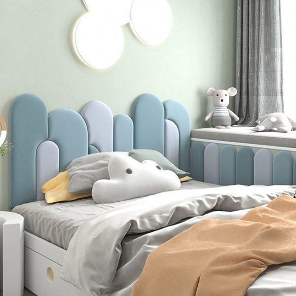 创意环保儿童房硬包背景墙床背景软硬包床靠背定制护墙板测量安装,全屋定制,定制背景墙,淘宝优惠券,粉丝福利购,淘宝优惠卷