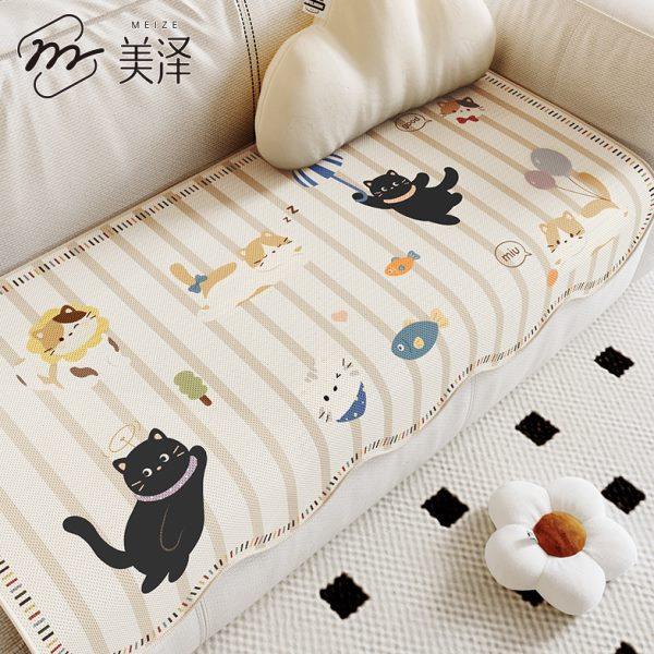 沙发垫四季通用简约定制座垫2025新款夏季凉席垫固定防滑直排垫子,居家布艺,沙发垫,淘宝优惠券,粉丝福利购,淘宝优惠卷