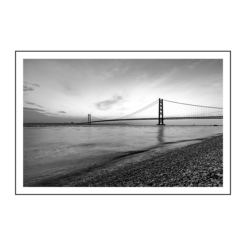 办公室装饰画工业风黑白摄影风景挂画客厅艺术壁画卧室床头餐厅画图片