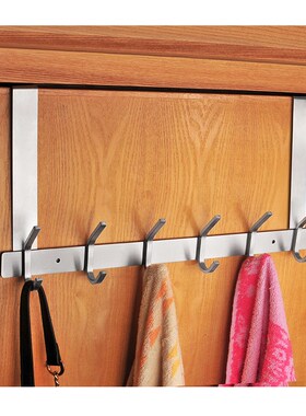 新品304不f锈钢衣钩排钩门后挂钩免打孔试衣间挂衣钩浴室衣帽钩子