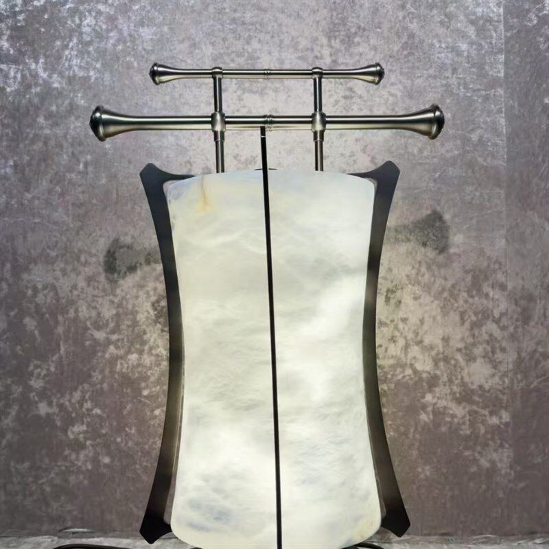 新中式酒店大堂售楼处台灯古典东方云石灯罩灯洽谈处台灯