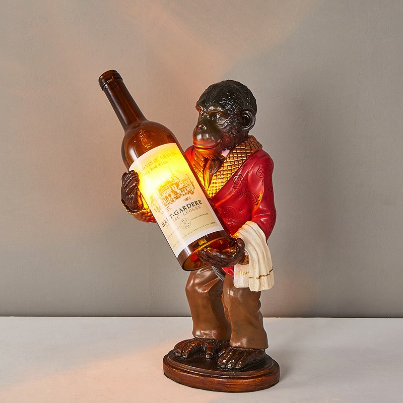 复古工业风台灯客厅卧室床头书房酒吧台酒瓶怀旧创意个性装饰灯具