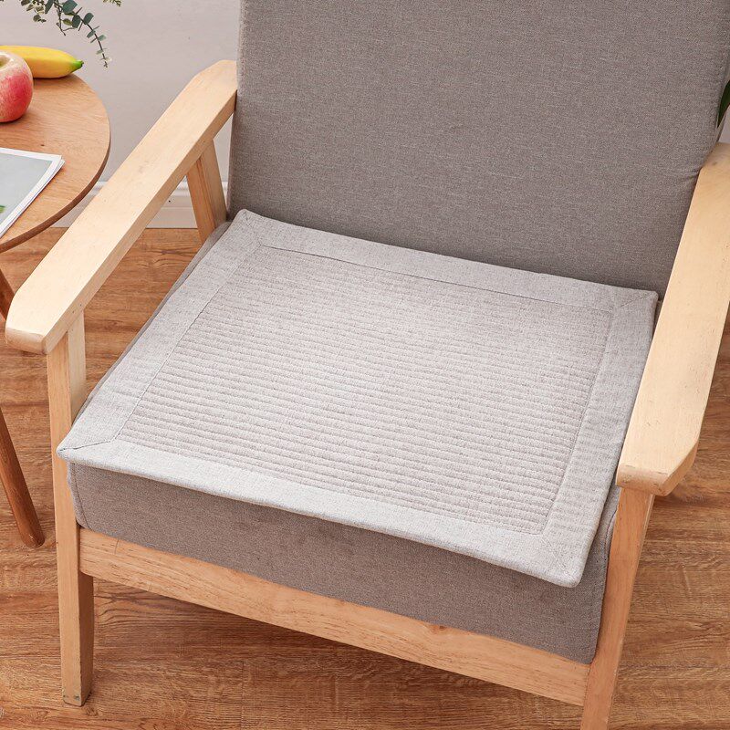 天台华莲秋冬仿棉麻坐垫加大办公室电脑椅布艺座垫沙发垫防滑软薄