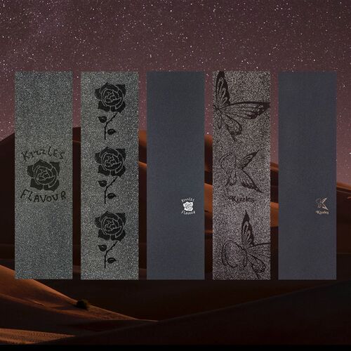 Kizzles Griptape 玫瑰蝴D蝶闪粉砂纸透气孔防气泡专业滑板砂纸
