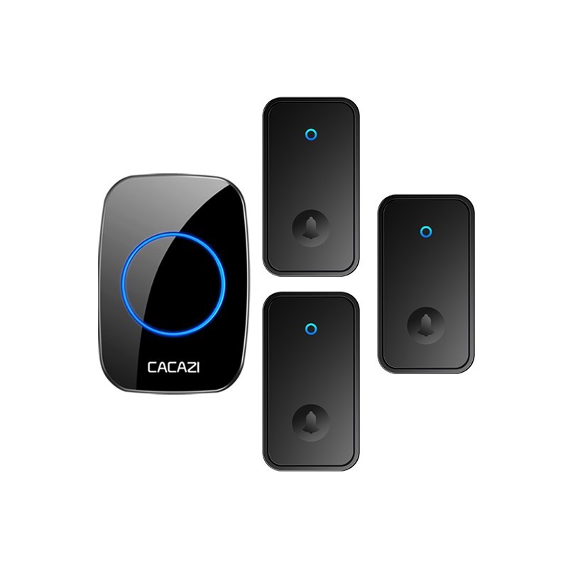 家用无线门铃开关自发电不用电B池超远距离老人智能呼叫器三拖一