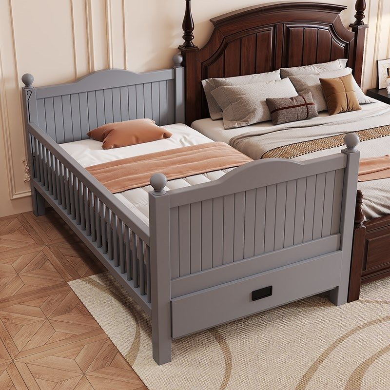 儿童拼接床可升降护栏定制实木加宽床大人可睡边床带护栏婴儿小床,住宅家具,儿童拼接床,淘宝优惠券,粉丝福利购,淘宝优惠卷