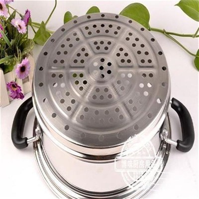 凹口笼屉加厚加高不锈钢蒸格蒸笼蒸屉16cm-36cm多用锅蒸锅笼