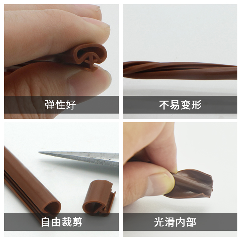 卡槽门缝密封条木门框门边卧室房门隔音防L撞条硅胶防尘挡风防风