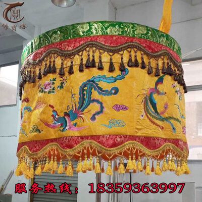 宝盖伞华盖佛顶五龙黄龙鼓伞黄罗伞1米莲花水陆用品幢幡
