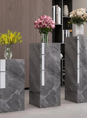 岩板底座落地摆件轻奢高档客厅大理石底座底座增高台展台展示架