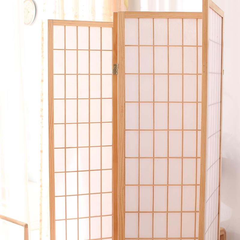 #日式屏风隔断玄关BYJ-074折代叠室H移动客厅简约现实木子屏风茶