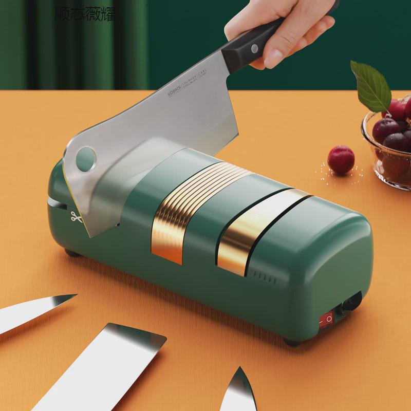 磨刀神器电动磨刀器全自动家用磨刀石小型L快速磨刀机磨菜刀磨剪