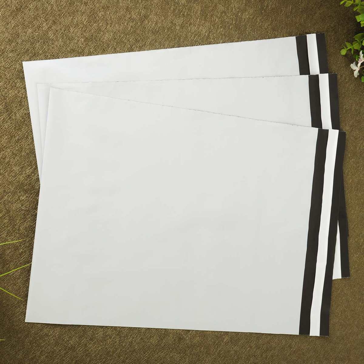 袋 快递破坏性快j递封口无味专用 色纯包装袋加厚30  料白*46