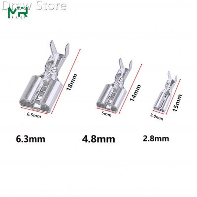 100pcs /25set Female Male Spade Crimp Terminals connector,