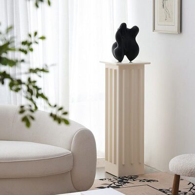 戊际法式罗马柱雕塑台白色墩子底座客厅展示台楼梯转角装饰摆件