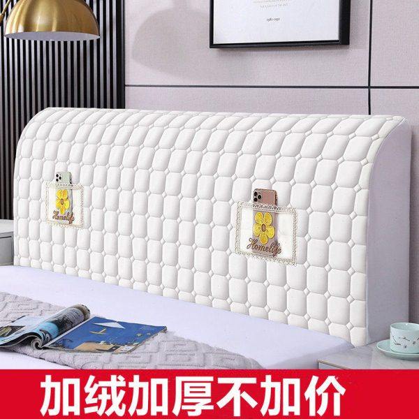 （木板软包皮床通用靠背三层）全包床头罩加绒加厚防撞靠背防窍糊,居家布艺,床头罩,淘宝优惠券,粉丝福利购,淘宝优惠卷