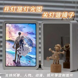 尔莉特化妆镜薇画生日礼物镜子小夜灯摆件周边定制