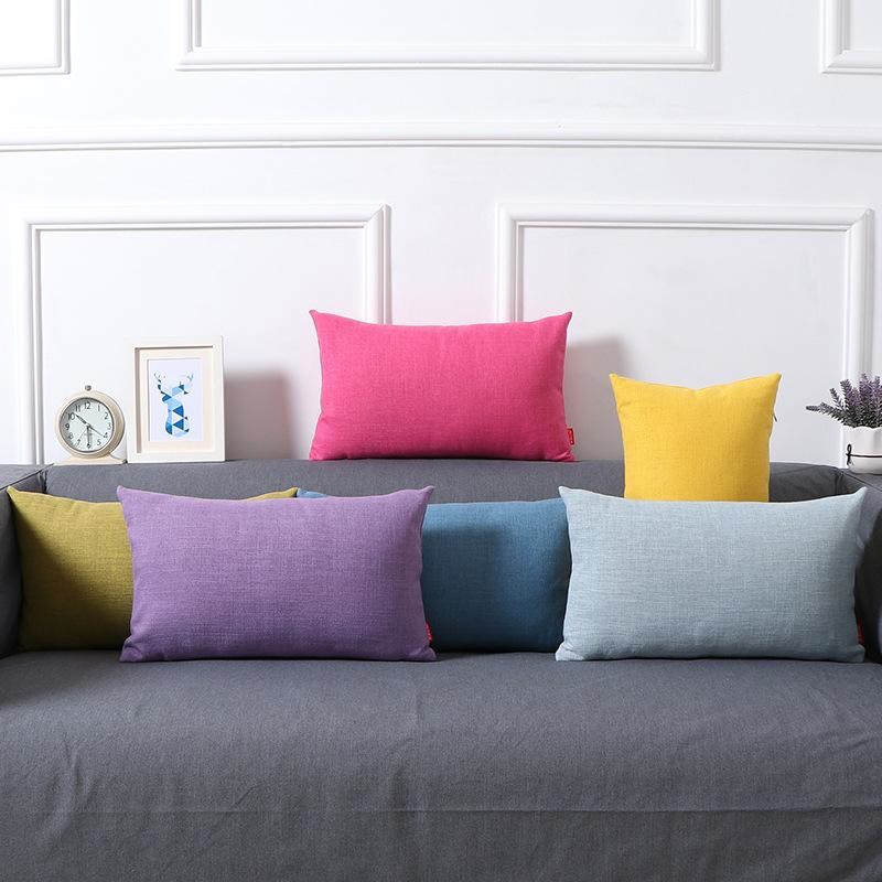 腰枕沙发抱枕靠垫客厅长方形靠枕办公室座椅O护腰垫靠背垫棉麻极