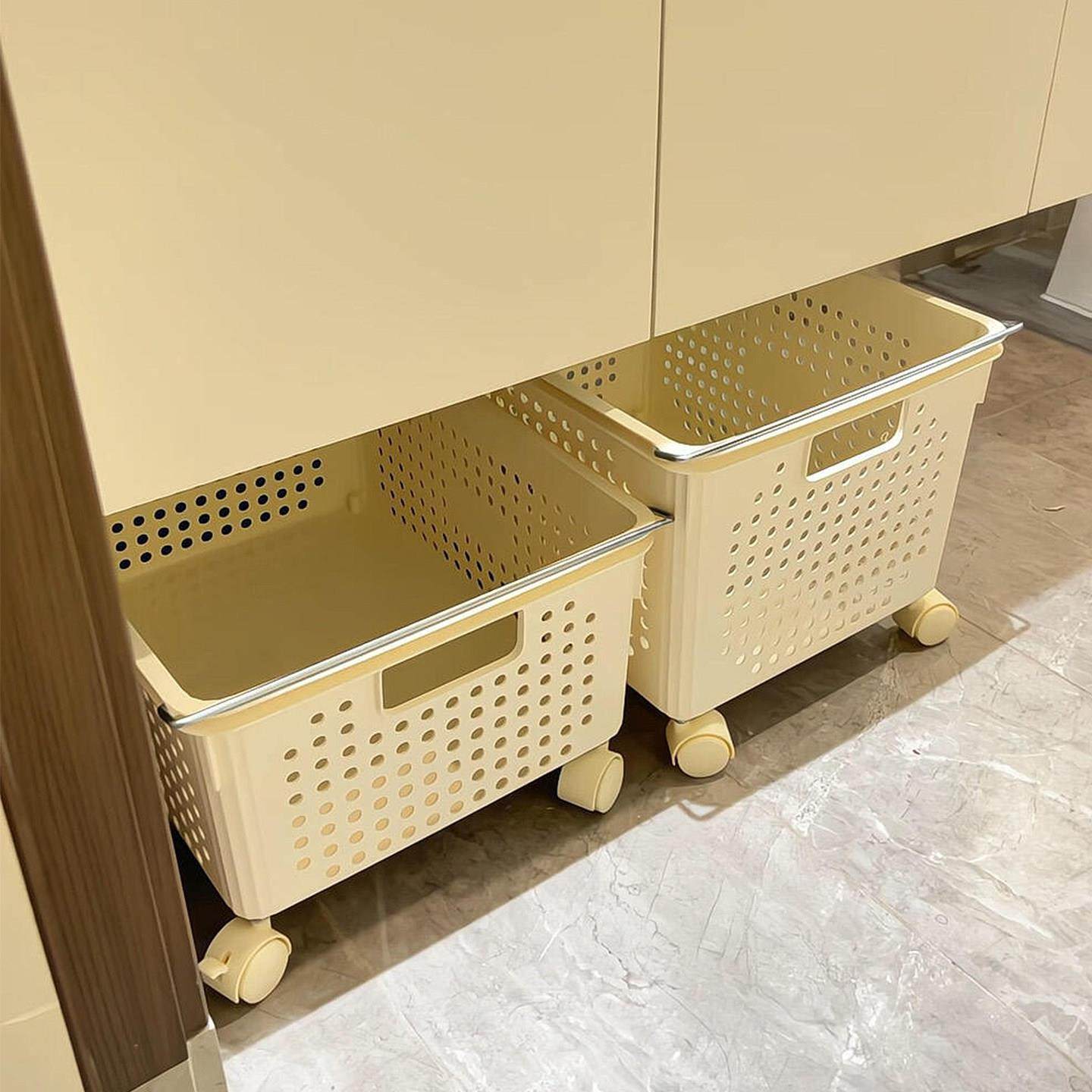 洗手台下方收纳神器！浴室柜下收纳筐家用洗手间卫生间收纳置物架