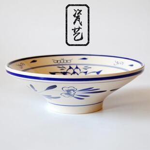 中式陕西大碗油泼面碗拌面碗炒面碗杂酱面碗浅碗喇叭碗斗笠碗海碗