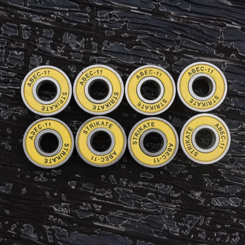 四轮滑板轴承S608 ABEC-11铬钢 尼龙保持架急速静音彩色轴承
